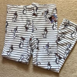Disney Frozen 2 Olaf Fuzzy Pajama Pants 
Size XL